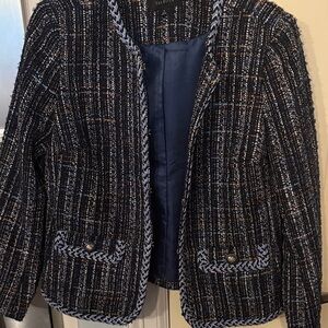 Talbots Navy and Black Tweed Blazer
